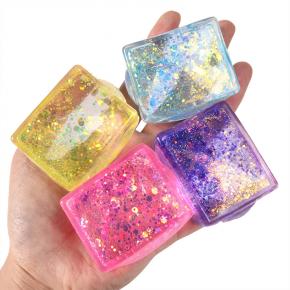 TPR Sequin Bean Curd Squishy