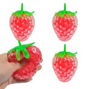 TPR Beads Strawberry Squishy Ball