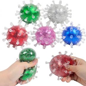 TPR Gold Powder Virus Squishy Ball