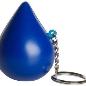 PU Water Drop Stress Ball Keychain