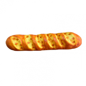 PU Long Red Bean Baguette Squishy
